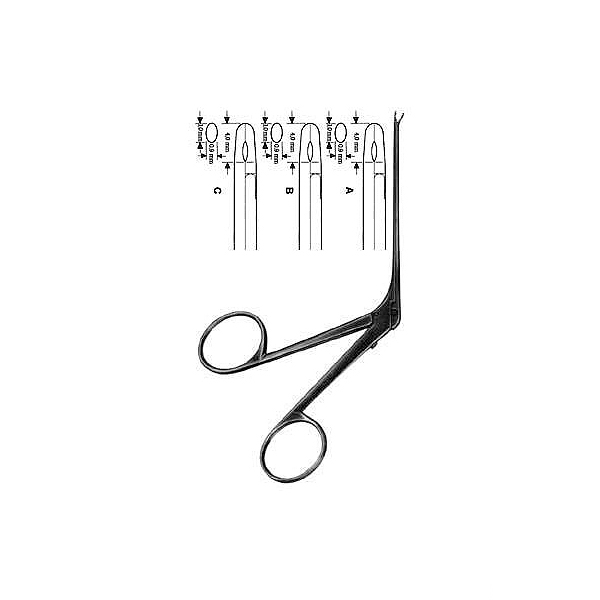 Micro Ear Forceps shaft length 80mm, straight, ben